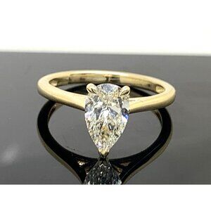 Unique Moments Engagement Ring Lab Created 1 Carat Diamond 14k Yellow Go…